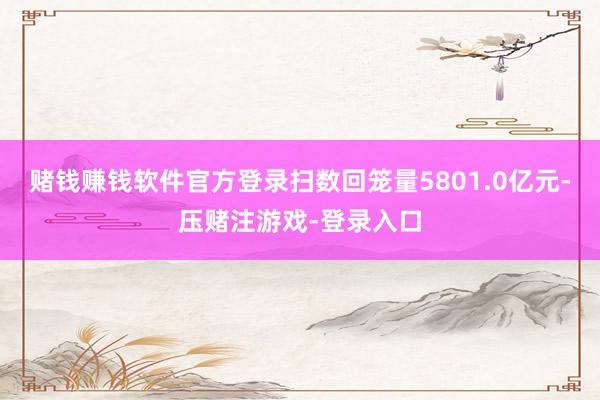 赌钱赚钱软件官方登录扫数回笼量5801.0亿元-压赌注游戏-登录入口