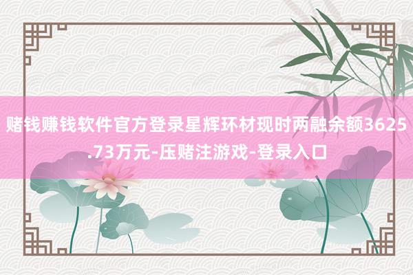 赌钱赚钱软件官方登录星辉环材现时两融余额3625.73万元-压赌注游戏-登录入口