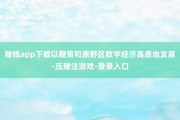赌钱app下载以鞭策和原野区数字经济高质地发展-压赌注游戏-登录入口